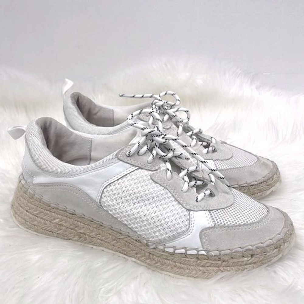 Marc Fisher | espadrille sneakers 8.5 white & cream.